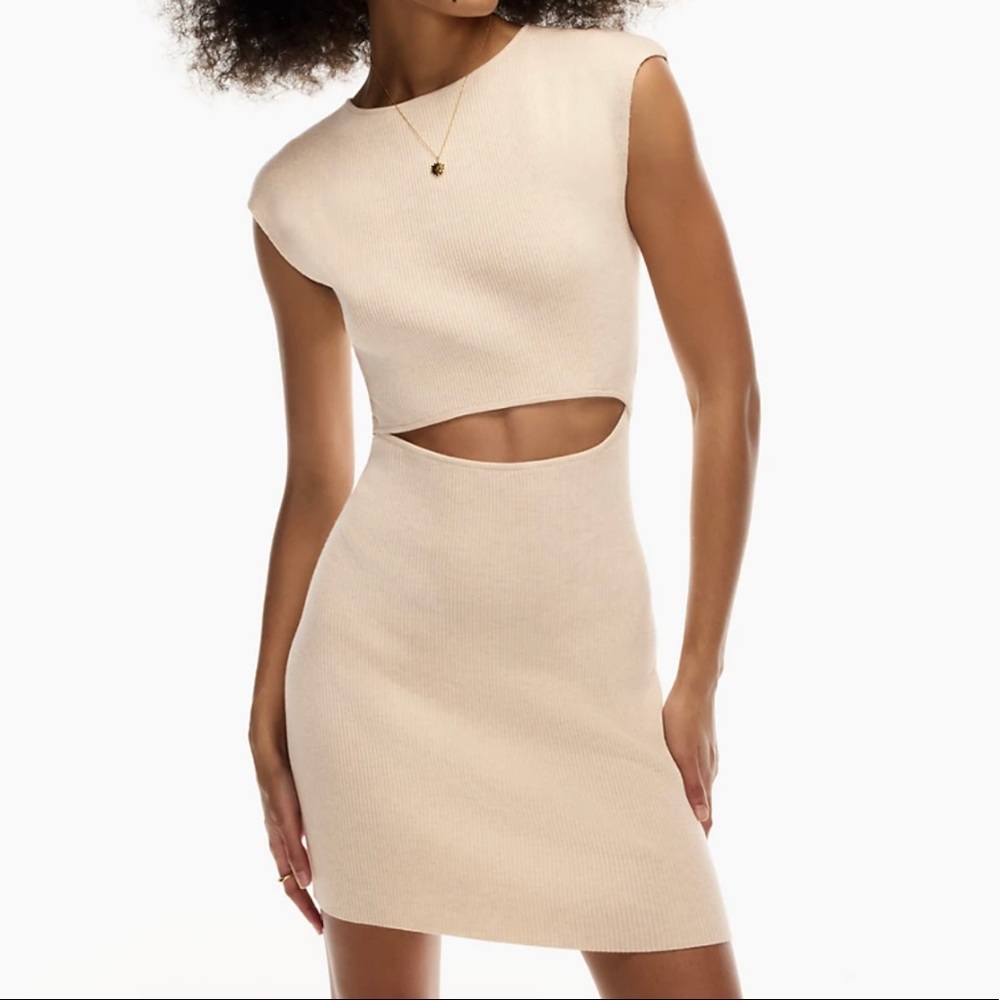 Wilfred cut out knit mini dress